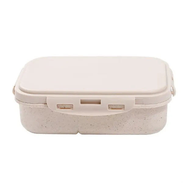 Leak Proof Wheat Straw Lunch Bento Box w/ Utensils