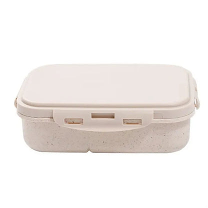 Leak Proof Wheat Straw Lunch Bento Box w/ Utensils