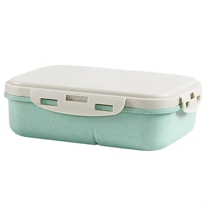 Leak Proof Wheat Straw Lunch Bento Box w/ Utensils