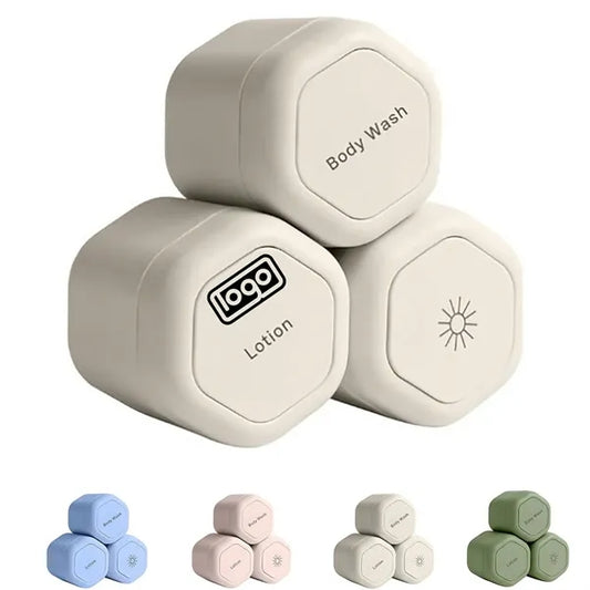 3 Pcs Travel Plastic Magnetic Leakproof Container Set