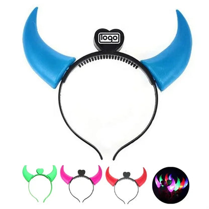 Halloween LED Devil Horns Light-Up Headband