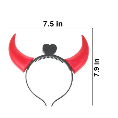 Halloween LED Devil Horns Light-Up Headband