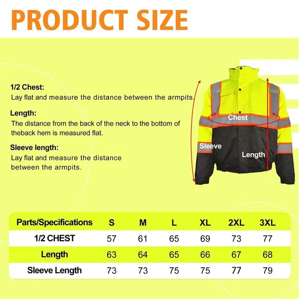 Waterproof Oxford Hooded Reflective Safety Rain Coat