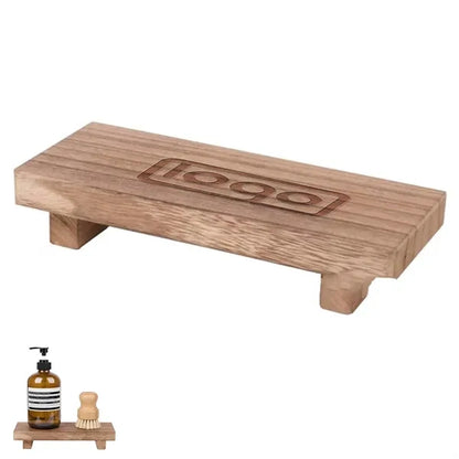 Waterproof Wooden Square Display Riser Tray