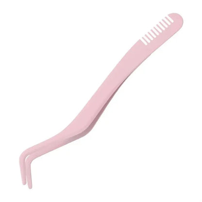 Stainless Steel Eyelash Tweezer w/ Comb