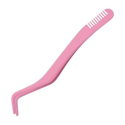 Stainless Steel Eyelash Tweezer w/ Comb