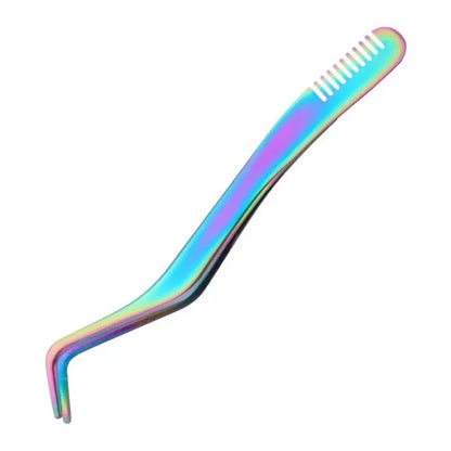 Stainless Steel Eyelash Tweezer w/ Comb