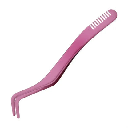 Stainless Steel Eyelash Tweezer w/ Comb