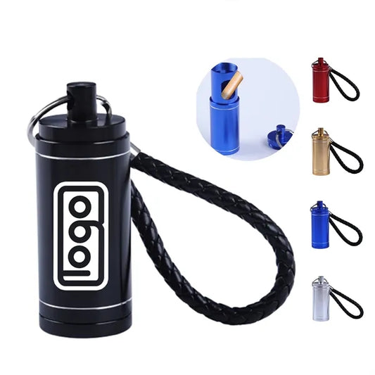 Portable Mini Metal Cylinder Ashtray Keychain