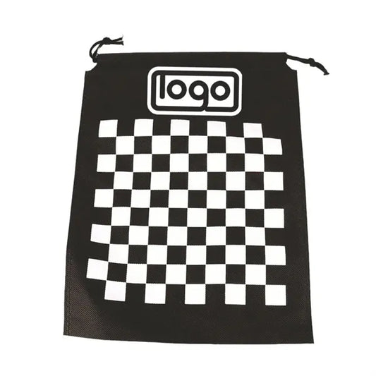 Portable Wooden Chess Set w/ Drawstring Pouch