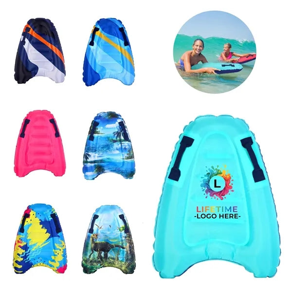 Inflatable Surf Body Board With Handles For Kids Beach Fun