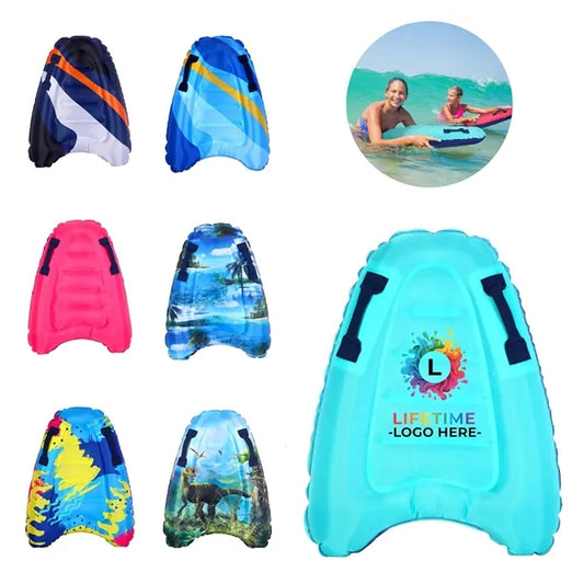 Inflatable Surf Body Board With Handles For Kids Beach Fun