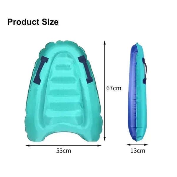 Inflatable Surf Body Board With Handles For Kids Beach Fun