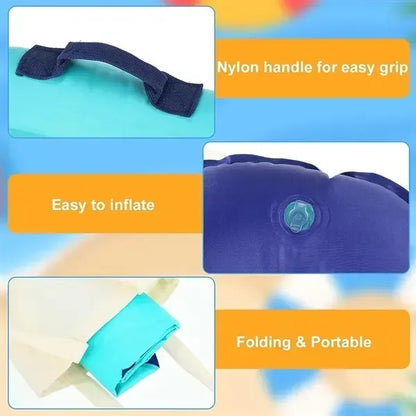 Inflatable Surf Body Board With Handles For Kids Beach Fun