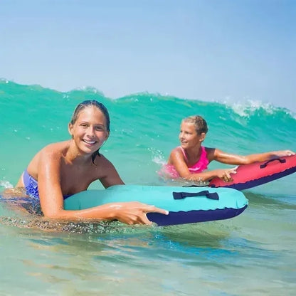 Inflatable Surf Body Board With Handles For Kids Beach Fun