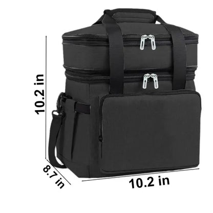 18L Large Capacity Dual Layer Oxford Insulated Cooler Bag