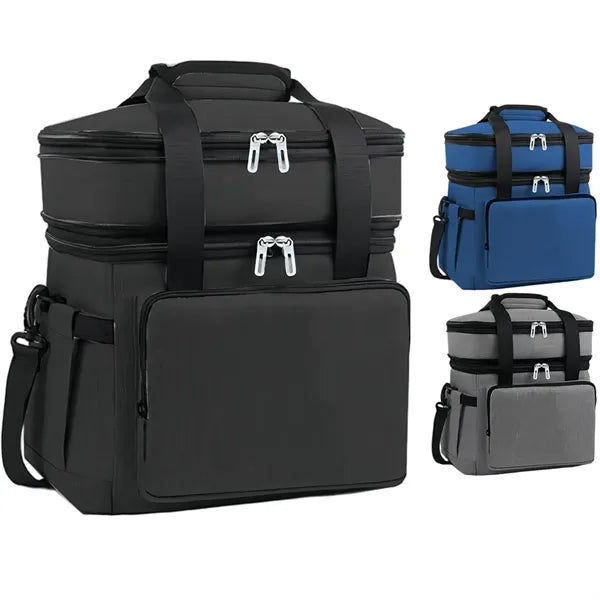 18L Large Capacity Dual Layer Oxford Insulated Cooler Bag