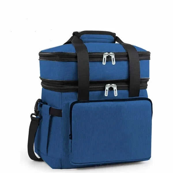 18L Large Capacity Dual Layer Oxford Insulated Cooler Bag