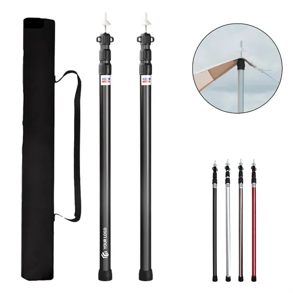 Ultra-lightweight portable camping telescoping tent poles