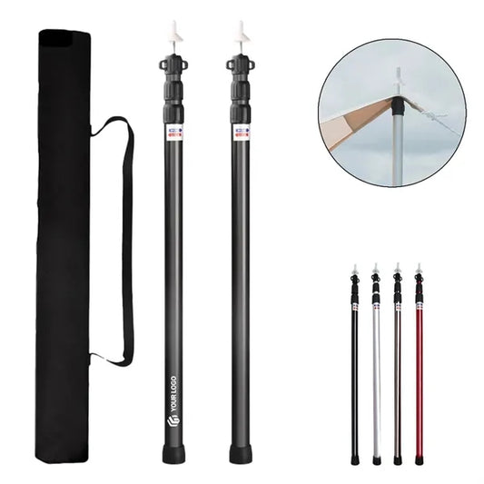 Ultra-lightweight portable camping telescoping tent poles