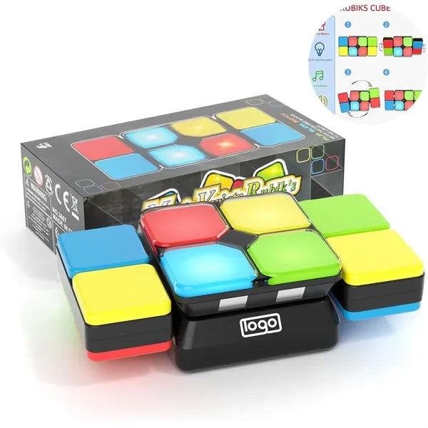 4 in 1 Kids Light-Up Musical Educational Puzzle Cube Toy