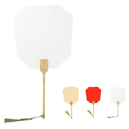 Wooden Handle DIY Paper Handheld Fan