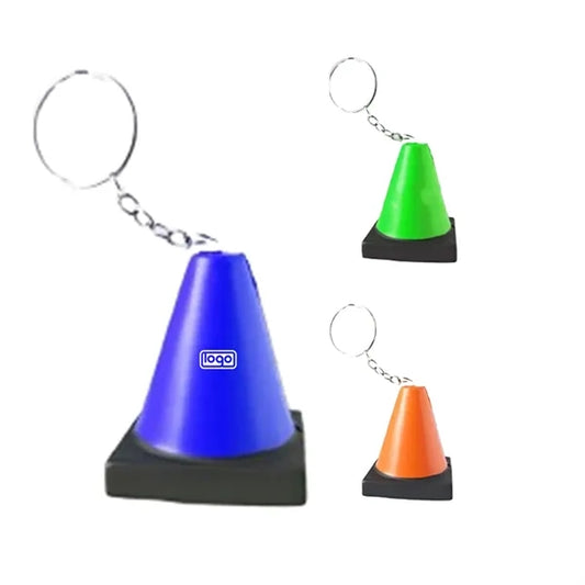 Construction Cone Stress Reliever Key Chain