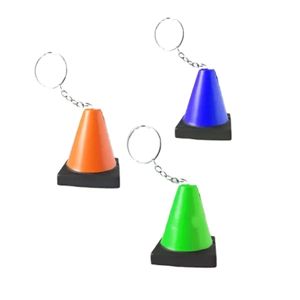 Construction Cone Stress Reliever Key Chain