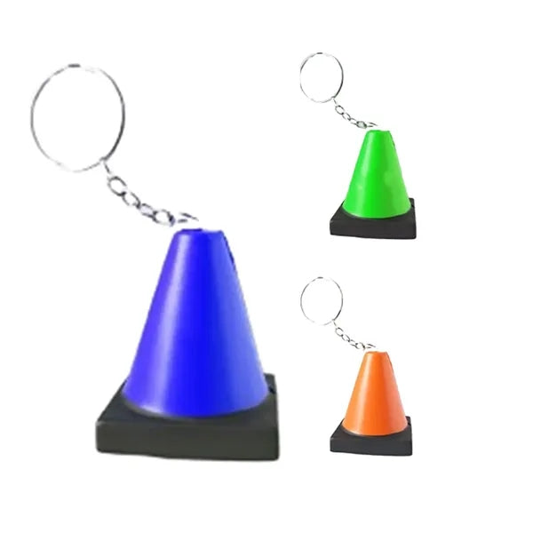Construction Cone Stress Reliever Key Chain