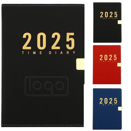 2025 A5 PU Leather Cover Planner Notebook