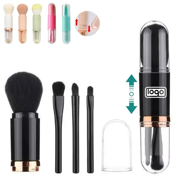 4 in 1 Portable Travel Makeup Brush Set