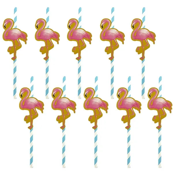 10PCS Fruit Themed Disposable Paper Straws