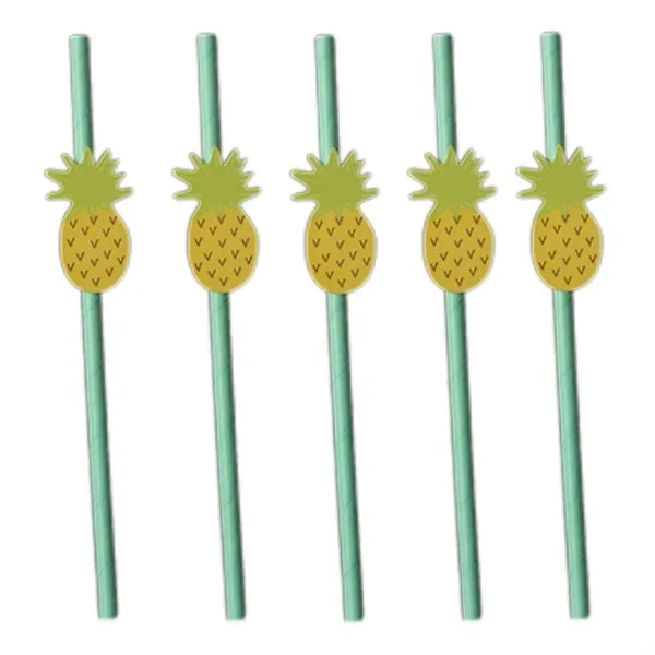 10PCS Fruit Themed Disposable Paper Straws