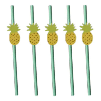 10PCS Fruit Themed Disposable Paper Straws