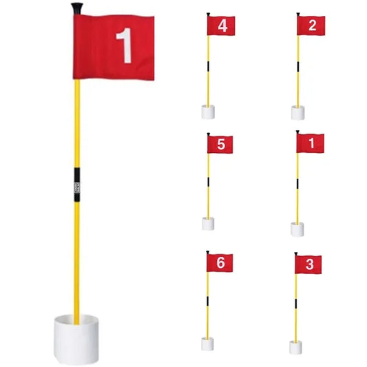 Golf Training Aid Putting Flag Hole Cup Set