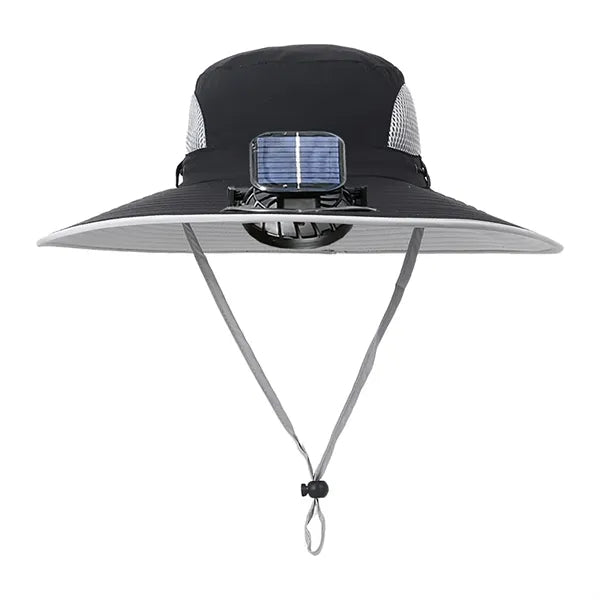 Wide Brim Solar USB Rechargeable Fan Sun Hat
