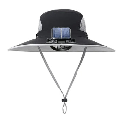 Wide Brim Solar USB Rechargeable Fan Sun Hat