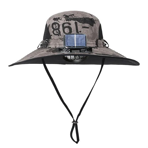 Wide Brim Solar USB Rechargeable Fan Sun Hat