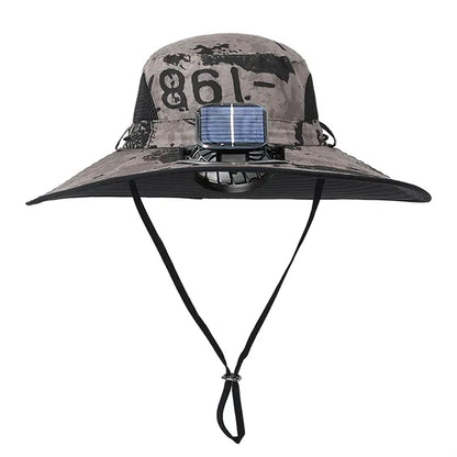 Wide Brim Solar USB Rechargeable Fan Sun Hat