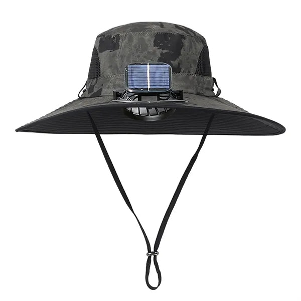 Wide Brim Solar USB Rechargeable Fan Sun Hat