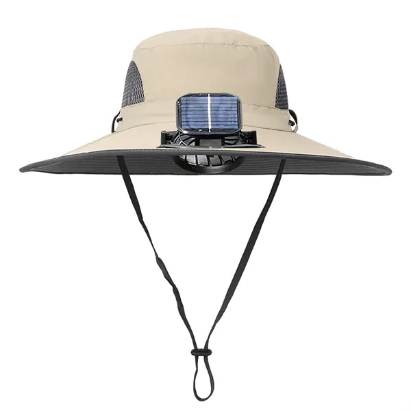 Wide Brim Solar USB Rechargeable Fan Sun Hat