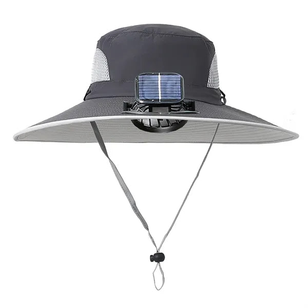 Wide Brim Solar USB Rechargeable Fan Sun Hat