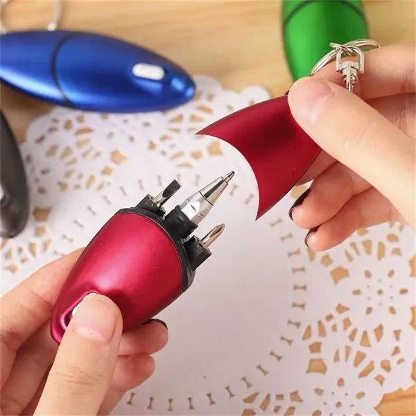 Multifunctional Pen with Screwdriver and LED Flashlight