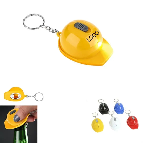 Safety Helmet Bottle Opener Keychain