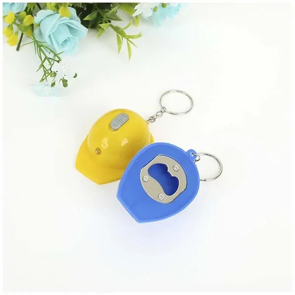 Safety Helmet Bottle Opener Keychain