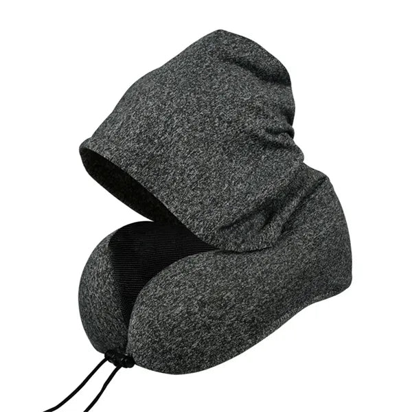 Memory Foam Neck Travel Pillow with Hoodie