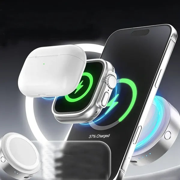 Mini Magnetic Wireless Portable Charger Circular Power Bank