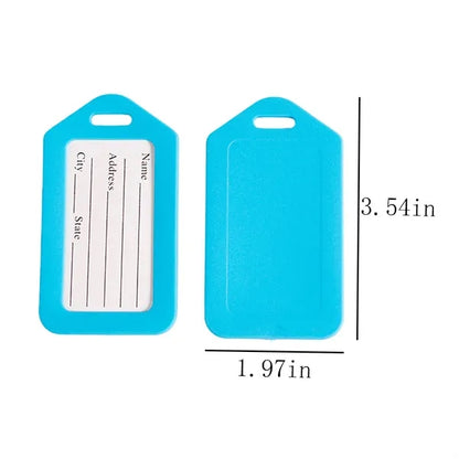 Simple Checked Luggage Tag with Address Card