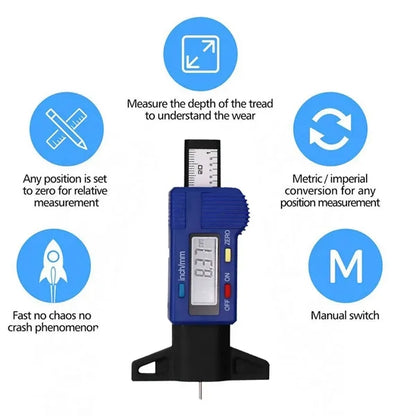 Easy Read Digital Tire Tread Depth Gauge