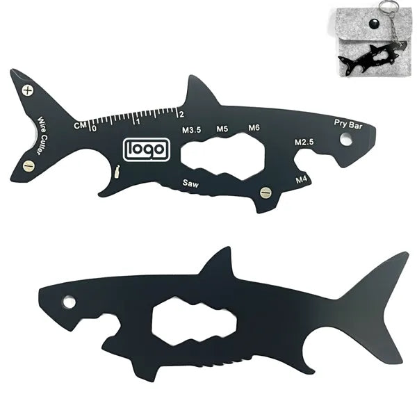 15 in 1 Stainless Steel Shark Shape EDC Multi Tool